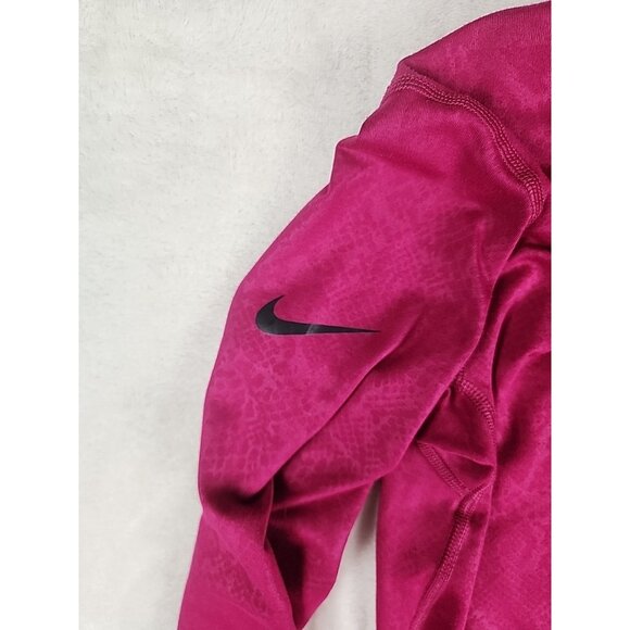 Nike Women’s Pro Dri-Fit Medium Pink 1/2 Zip Running Shirt Long Sleeve Pullover - Picture 10 of 14